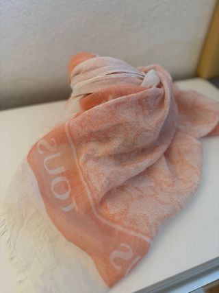 Fular Tous Rosa y Blanco