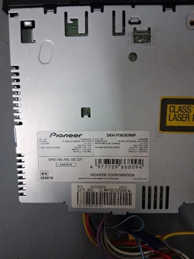 Pioneer DEH-P3630MP