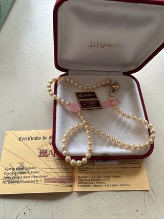 Majorica Collar de majorica de perlas de 5 mm