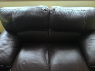 Sofás de piel marrón