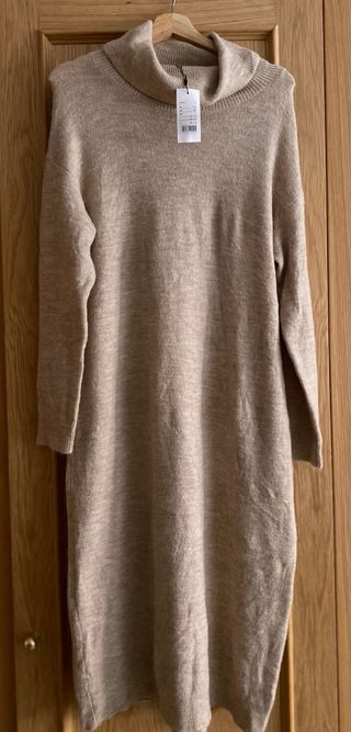 Vestido maxi Opus talla S 8%lana beige