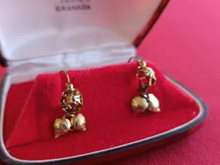 Pendientes Isabelinos antiguos oro 18 k