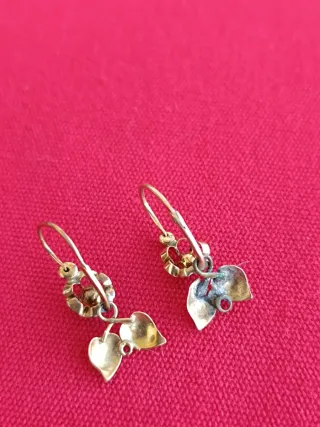 Pendientes Isabelinos antiguos oro 18 k