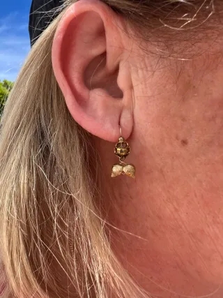 Pendientes Isabelinos antiguos oro 18 k
