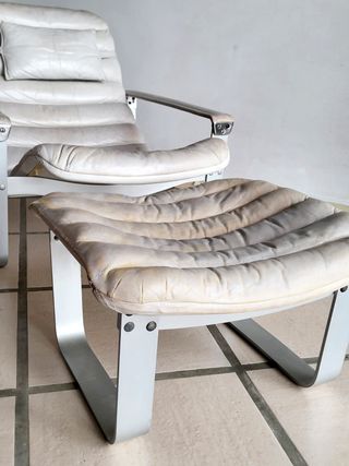 Vintage lounge silla, PULKKA chair + Ottoman