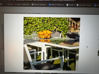 Mesa de jardín en aluminio y vidrio extensible