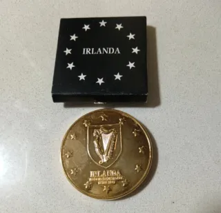 Moneda Irlanda baño en oro