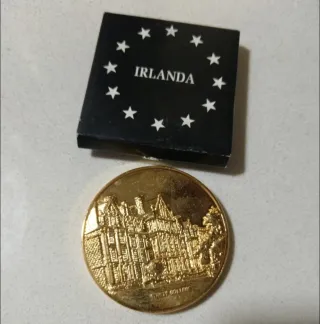Moneda Irlanda baño en oro