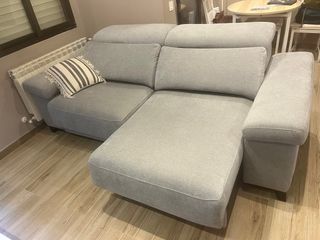 Sofa cheslong de tela