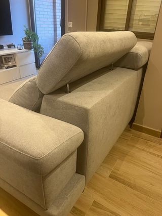 Sofa cheslong de tela