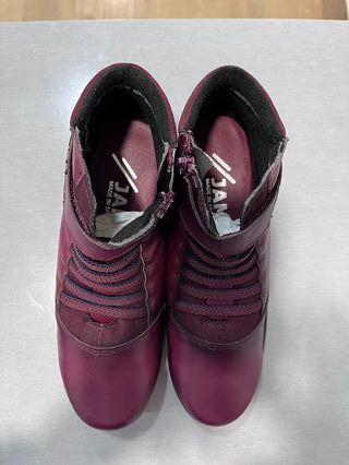 Botín Piel Velcro Elásticos Burdeos talla 38
