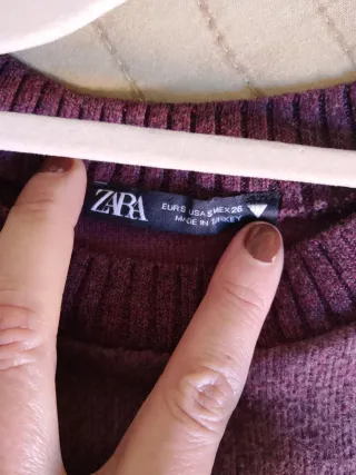 Jersey manga larga mujer Zara