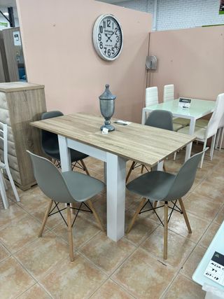 Conjunto mesa y 4 sillas modernas – Ideal piso