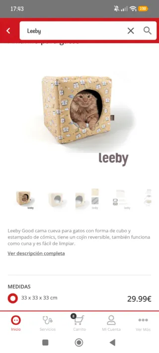 Iglú cama gato Leeby