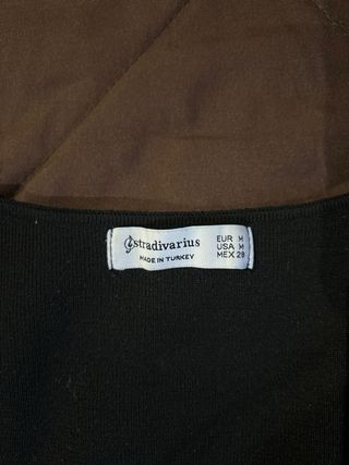 Top negro manga larga talla mediana