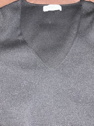 Top negro manga larga talla mediana