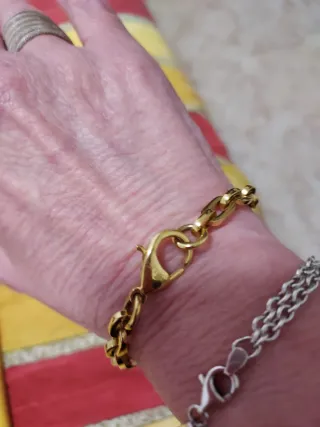 Pulsera de acero dorada tous