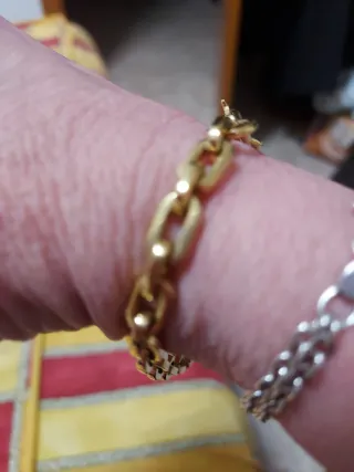 Pulsera de acero dorada tous