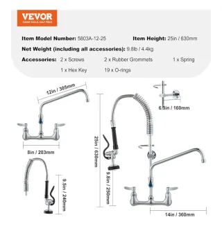 Grifo Comercial con Pulverizador