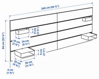 Cabecero y lámpara Ikea