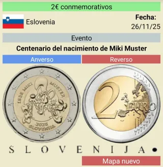 Moneda conmemorativa de dos euros Eslovenia 2025