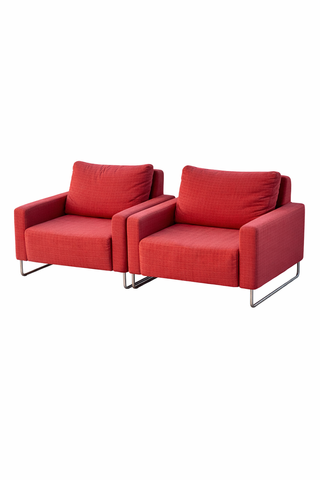 Sillones Rafemar de color rojo diseño moderno