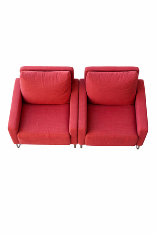 Sillones Rafemar de color rojo diseño moderno