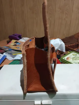 Cartera de repartidor cosía y hecha a mano todo de