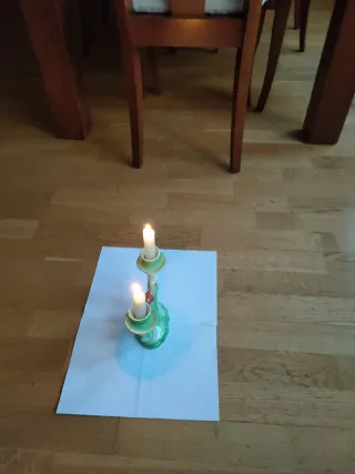 Candelabro de cerámica.