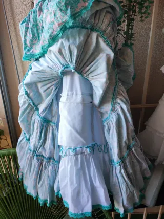 Traje de flamenca canastero talla 8 a 10 años