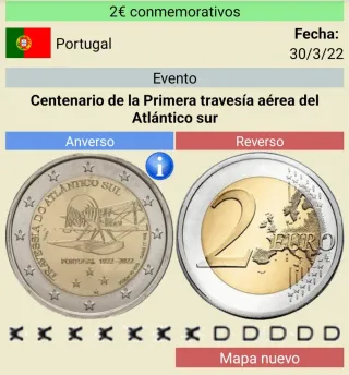 Moneda 2€ Portugal 2022 Conmemorativa