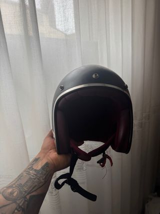 Casco Moto Jet Negro talla M