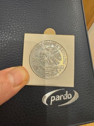 Moneda 25 Pesos Plata México 1968 Olimpiada