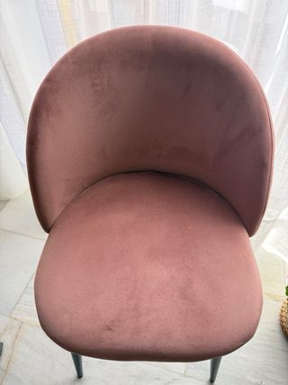 Conjunto sillas tapizada terciopelo