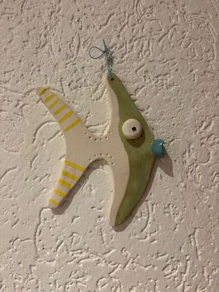 Pesce artigianale in ceramica  da appendere