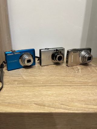 Lote 3 Cámaras Digitales - Canon, Nikon y Olympus