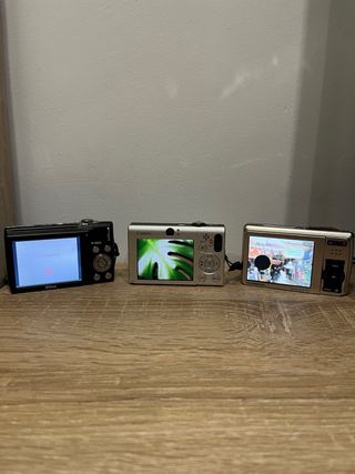 Lote 3 Cámaras Digitales - Canon, Nikon y Olympus