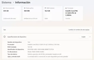 Pc en perfecto estado. Windows 11 home