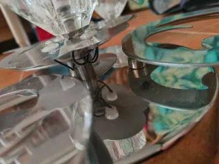 Lampara de techo de cristal con 3 modos de luz