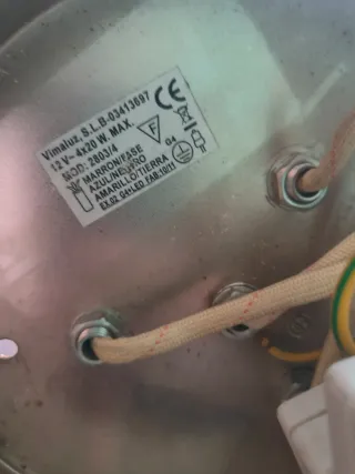 Lampara de techo de cristal con 3 modos de luz