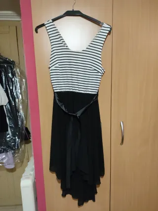 Vestido rayas blanco y negro