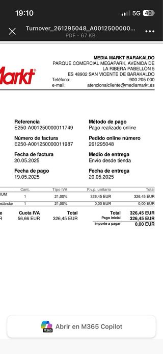 Aspirador Fregador Xiaomi X20+ Factura y Garantía