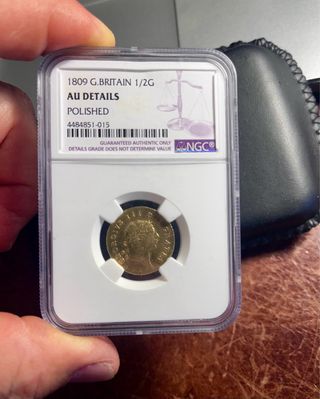 Moneda Oro 1/2 Guinea George III 1809