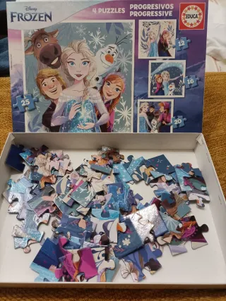 Puzzle Frozen 4 Puzzles Progresivos Educa
