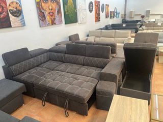 SOFA RINCONERA ELEGANTE SE HACE CAMA