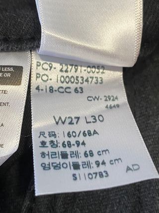 Vaqueros Levi's 711 Skinny W27 L30 Negro