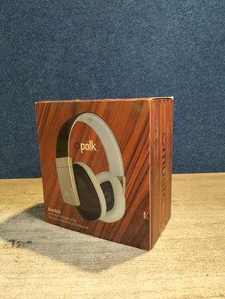 Polk Audio AM5118 - Auriculares de Diadema Cerrados, Color Blanco y marrón
