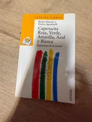 Libro Caperucita roja amarilla verde azul y blanc