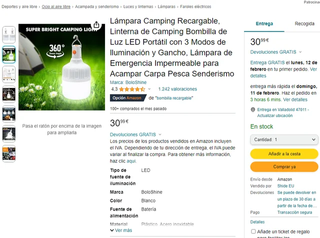 Linterna camping
