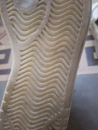 Zapatillas Zara Piel Talla 44 Beige/Blanco